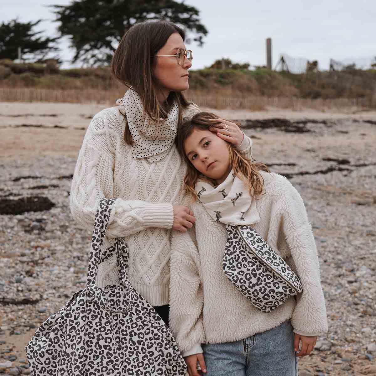 Rose in April Borsa Tote Graou Grigio - Animalier addicted - Apple Pie