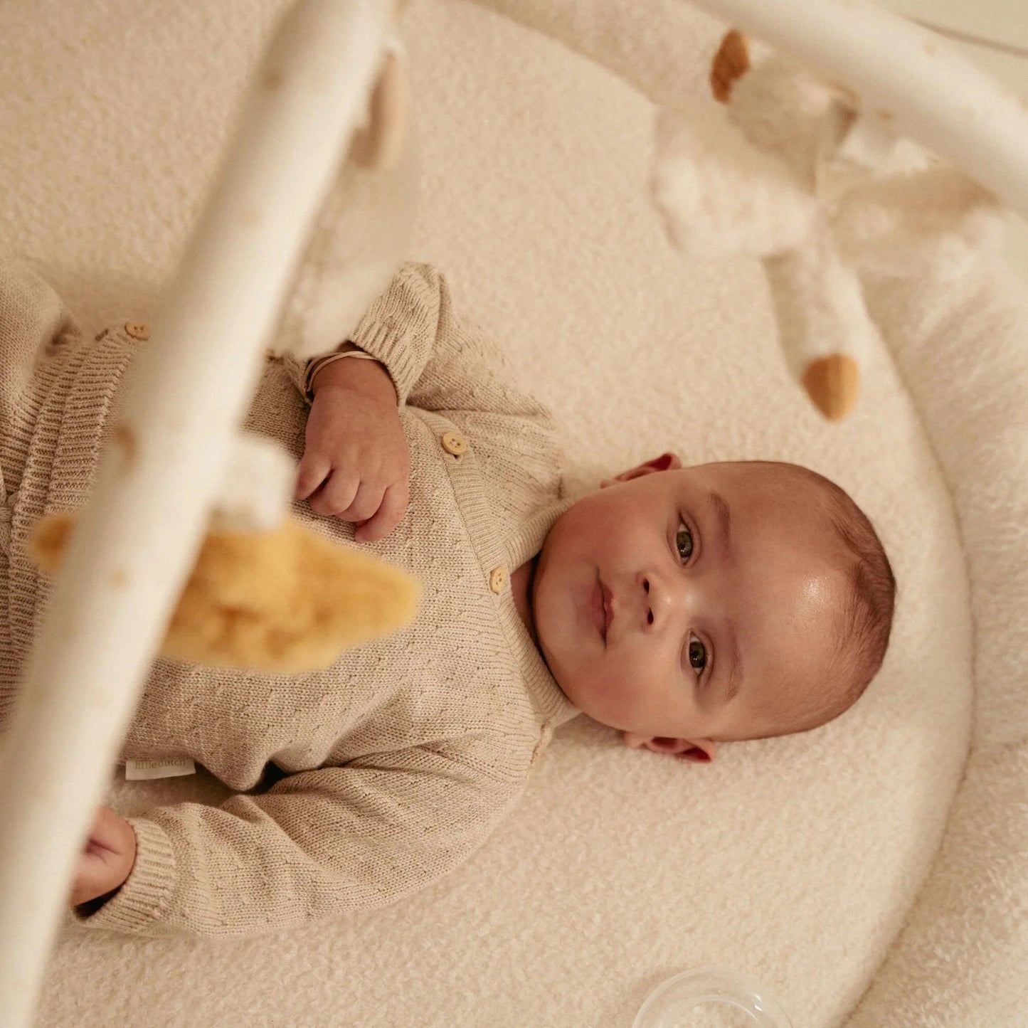 Tappeto gioco Little Dutch bianco naturale per stimolare i sensi