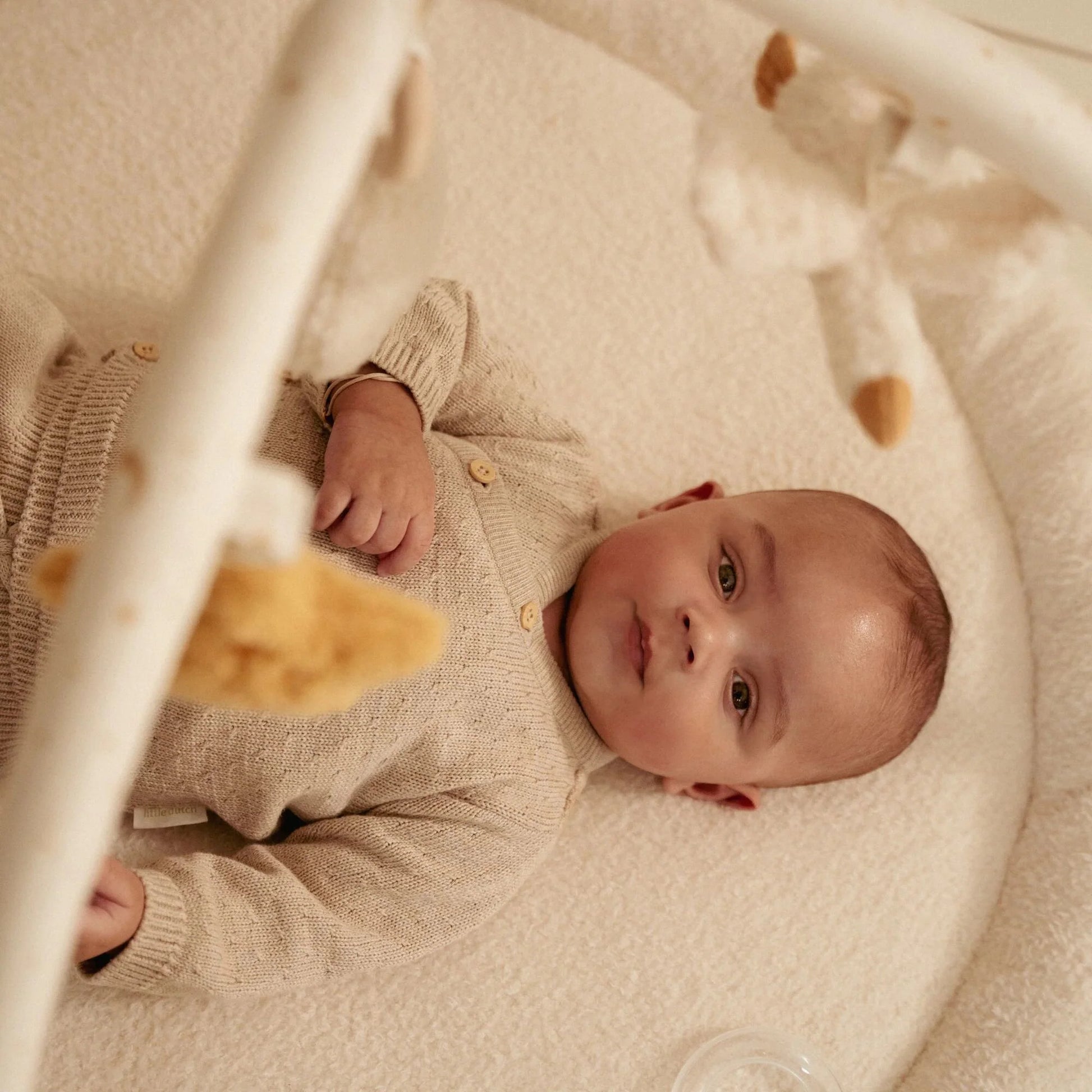 Tappeto gioco Little Dutch bianco naturale per stimolare i sensi