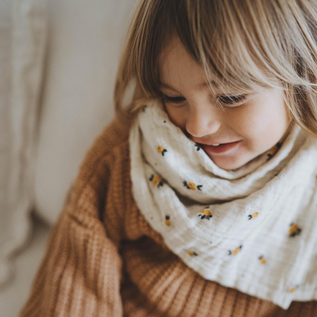 Panno in mussola 70 x 70 cm - Mele Gialla - Apple Pie