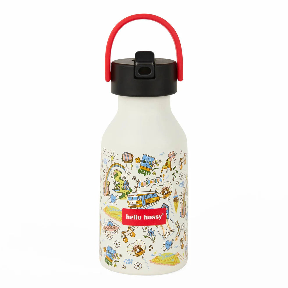 Borraccia Hello Hossy San Francisco per bambini, 350ml acciaio inox