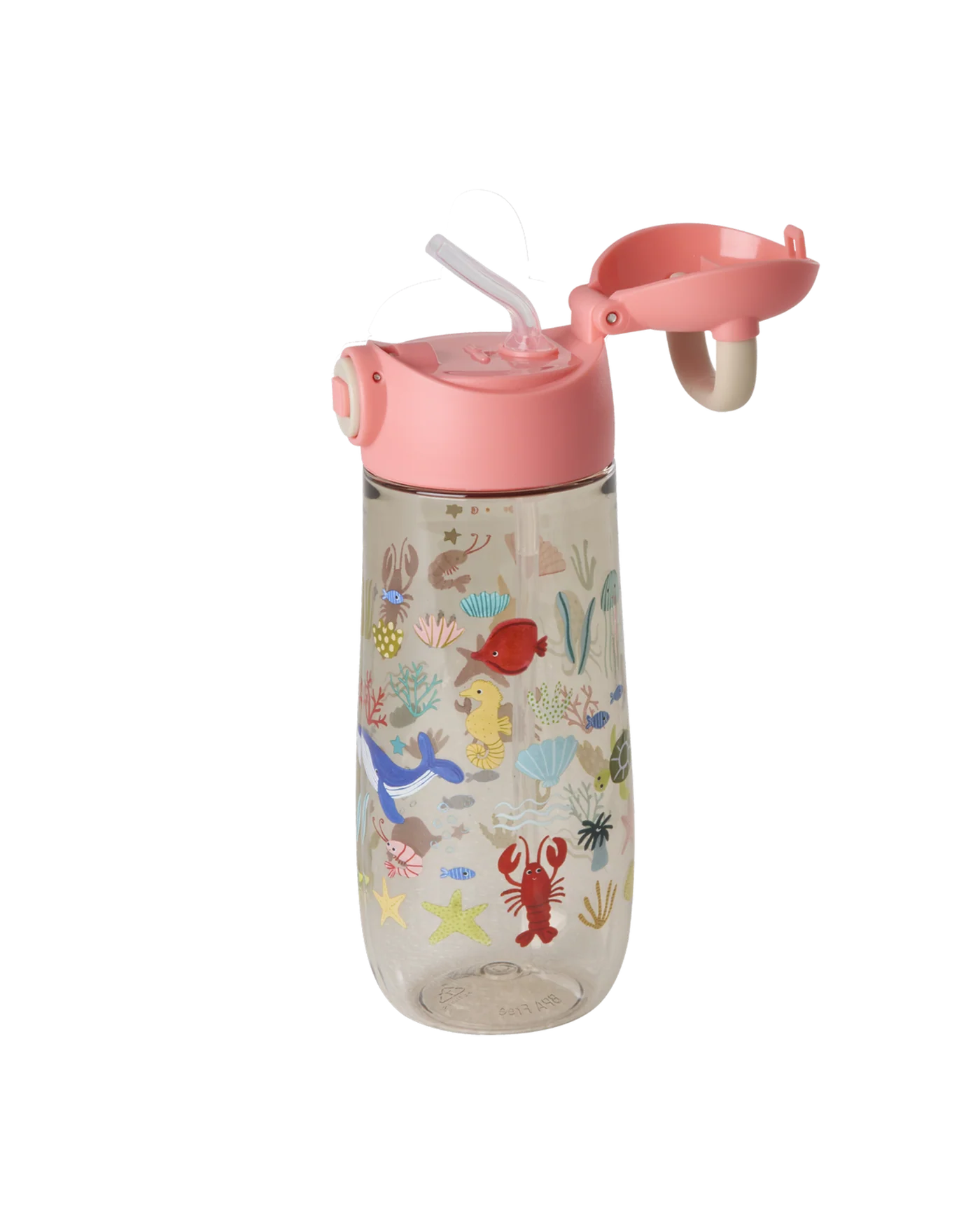 Borraccia Rice in Tritan Coral Ocean usata da bambino durante una gita