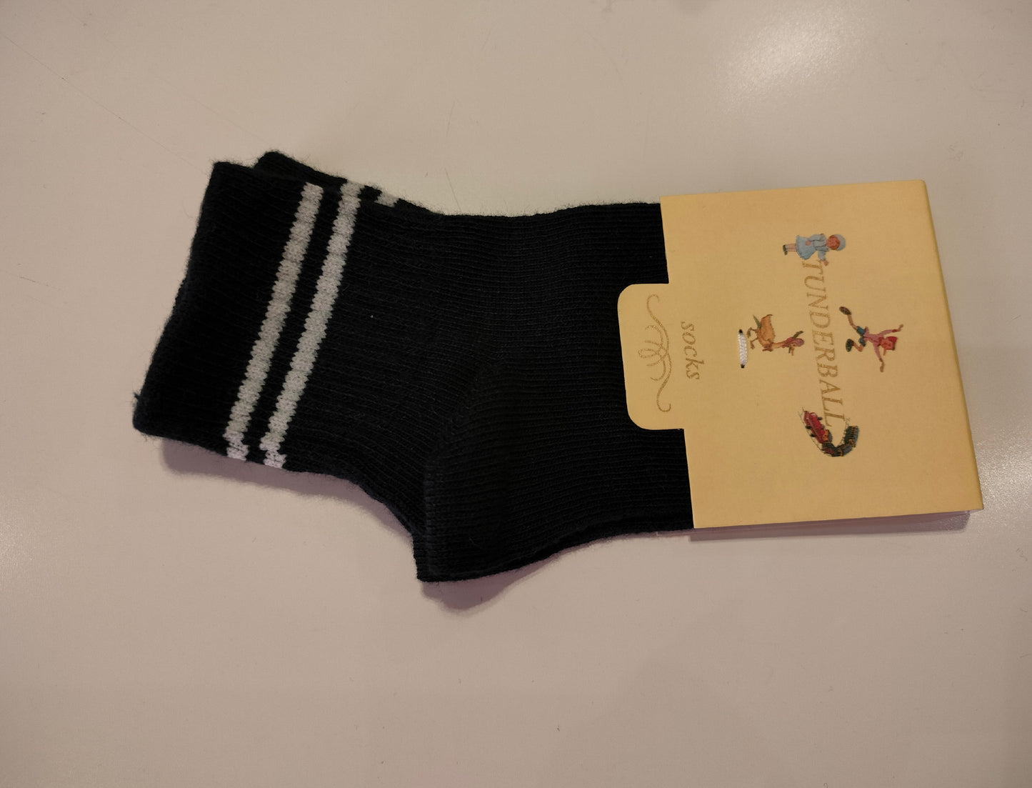 Tunderball Calzino in cotone blu con righe