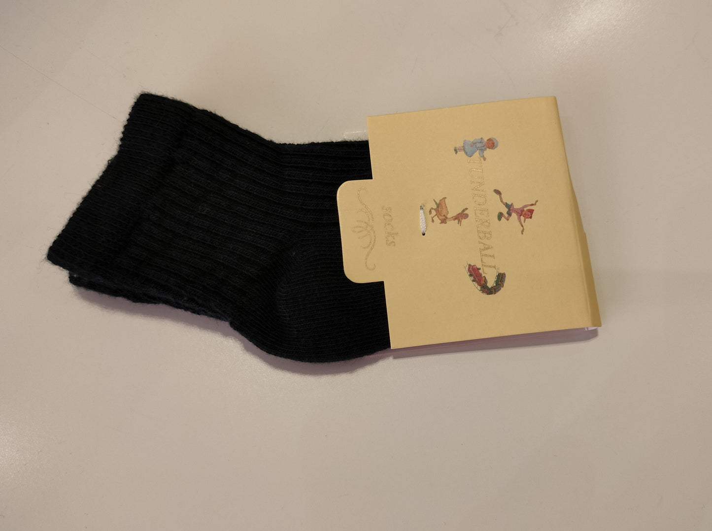 Tunderball Calzino in cotone blu a coste