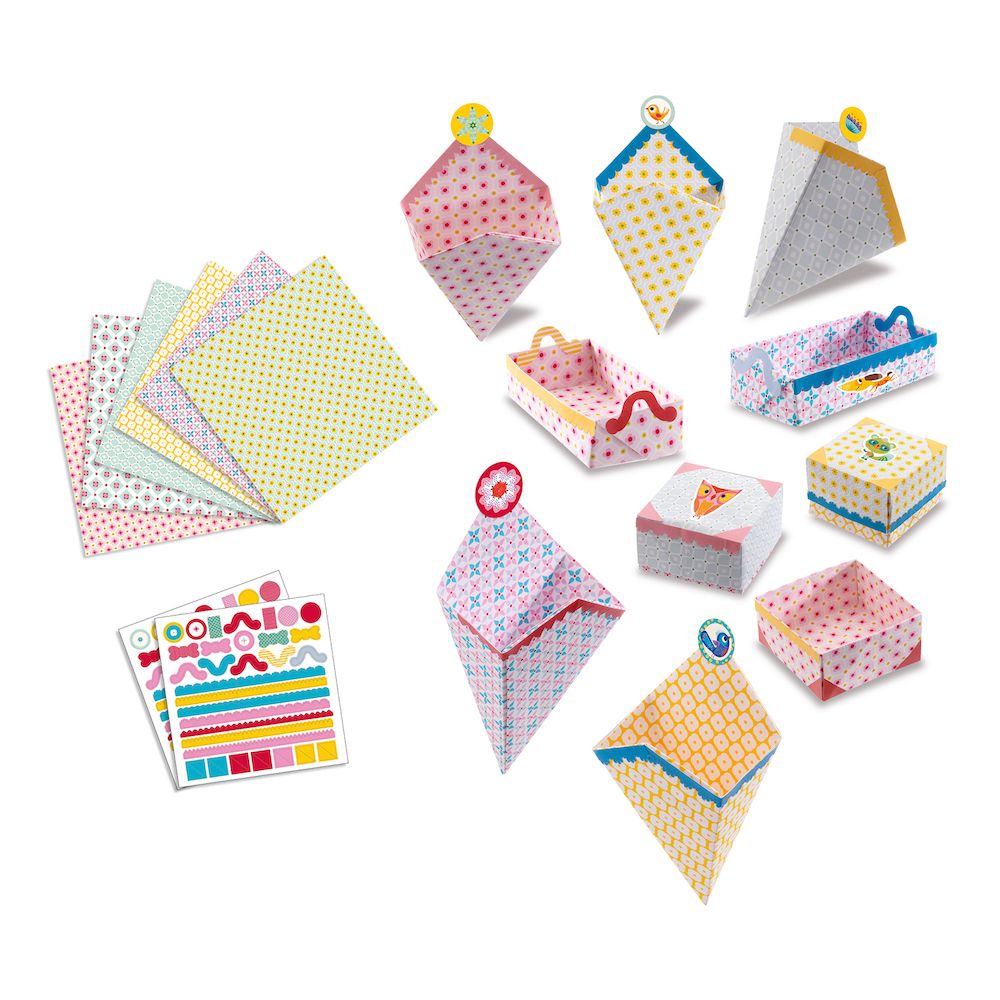 Djeco Kit Origami - Impara l'antica arte giaponese - Apple Pie