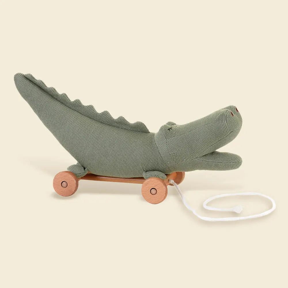 Peluche coccodrillo Egmont Toys in cotone lavorato a maglia