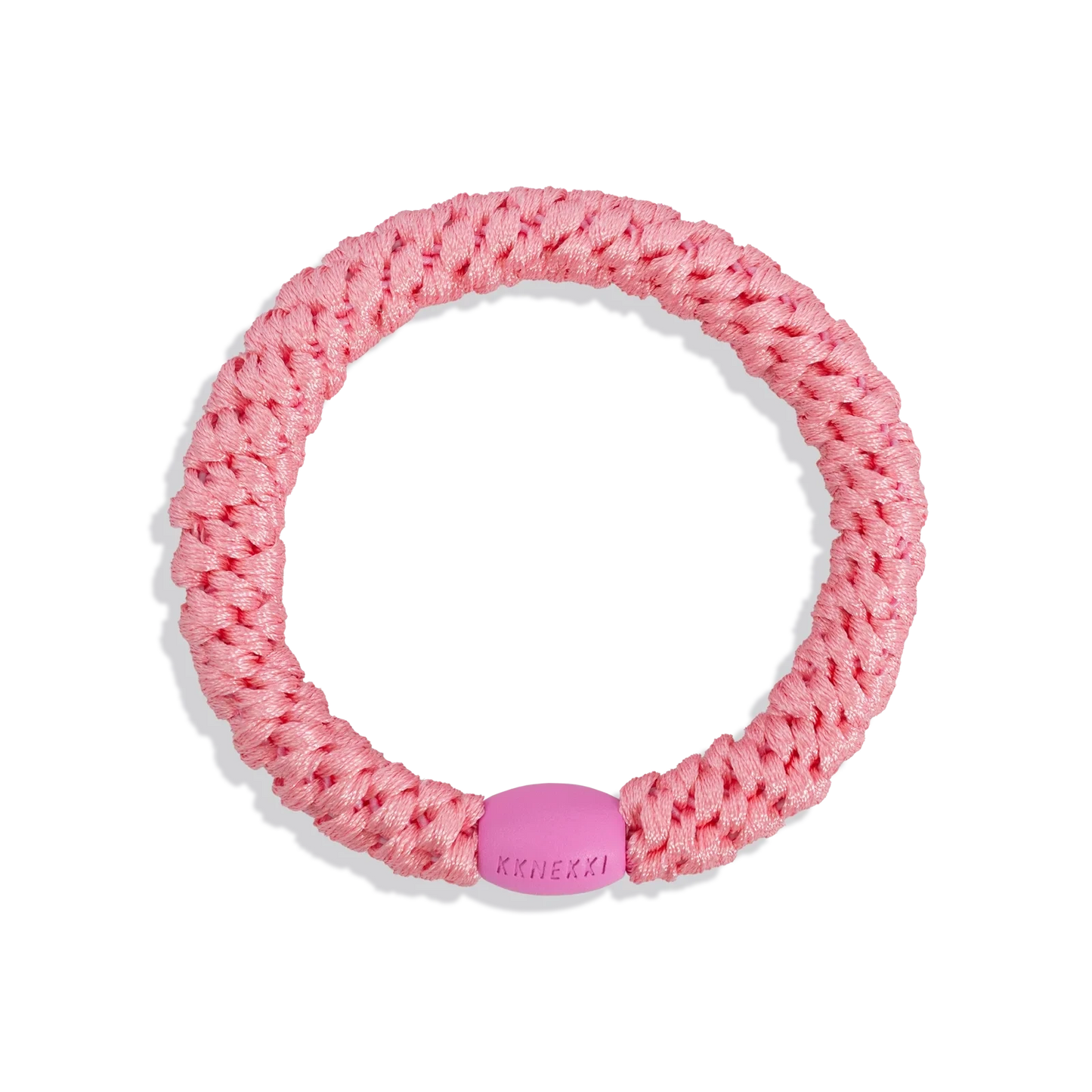 Elastico per capelli KKNEKKI Blush Petal rosa cipria intrecciato