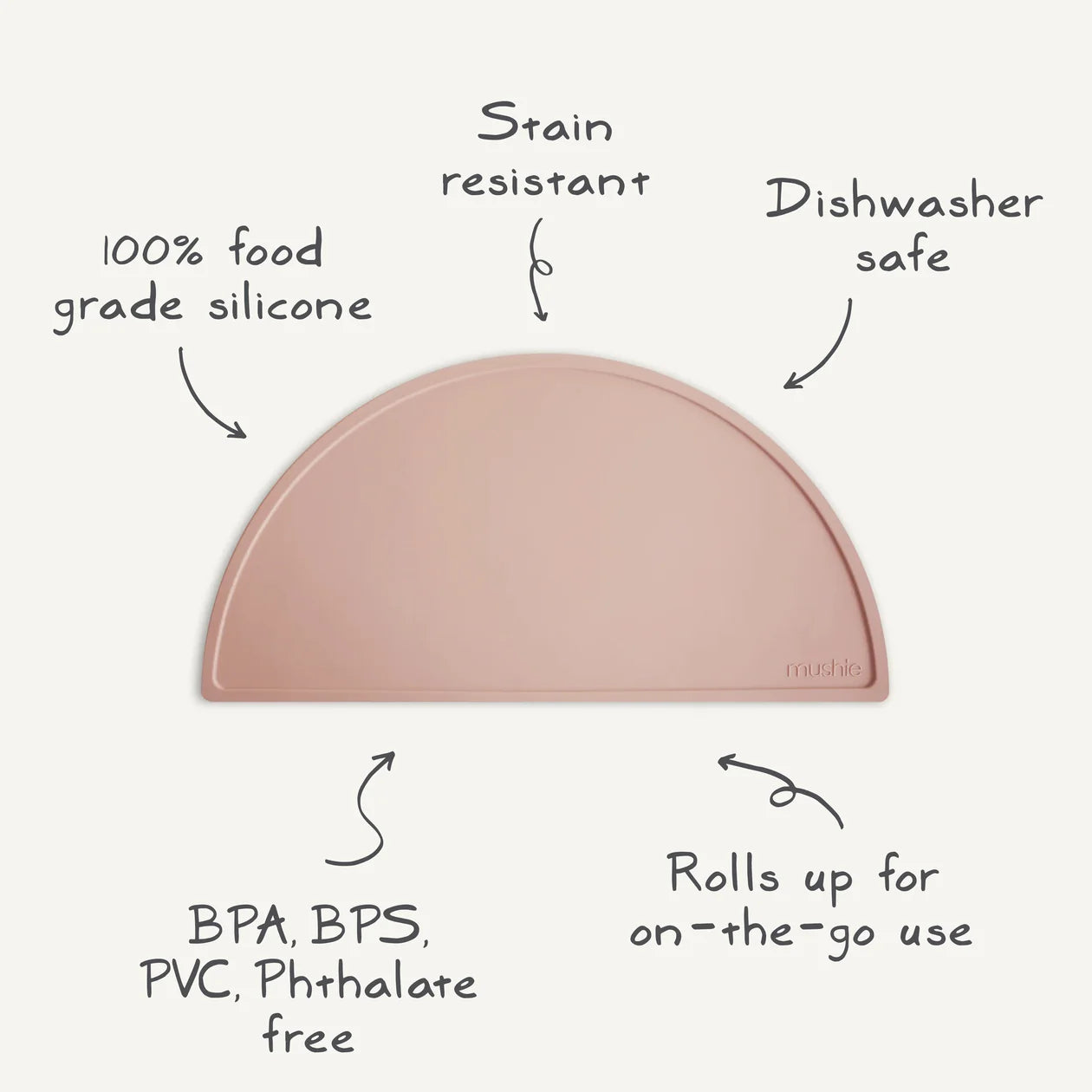 Mushie Tovaglietta in silicone - Ape - Apple Pie