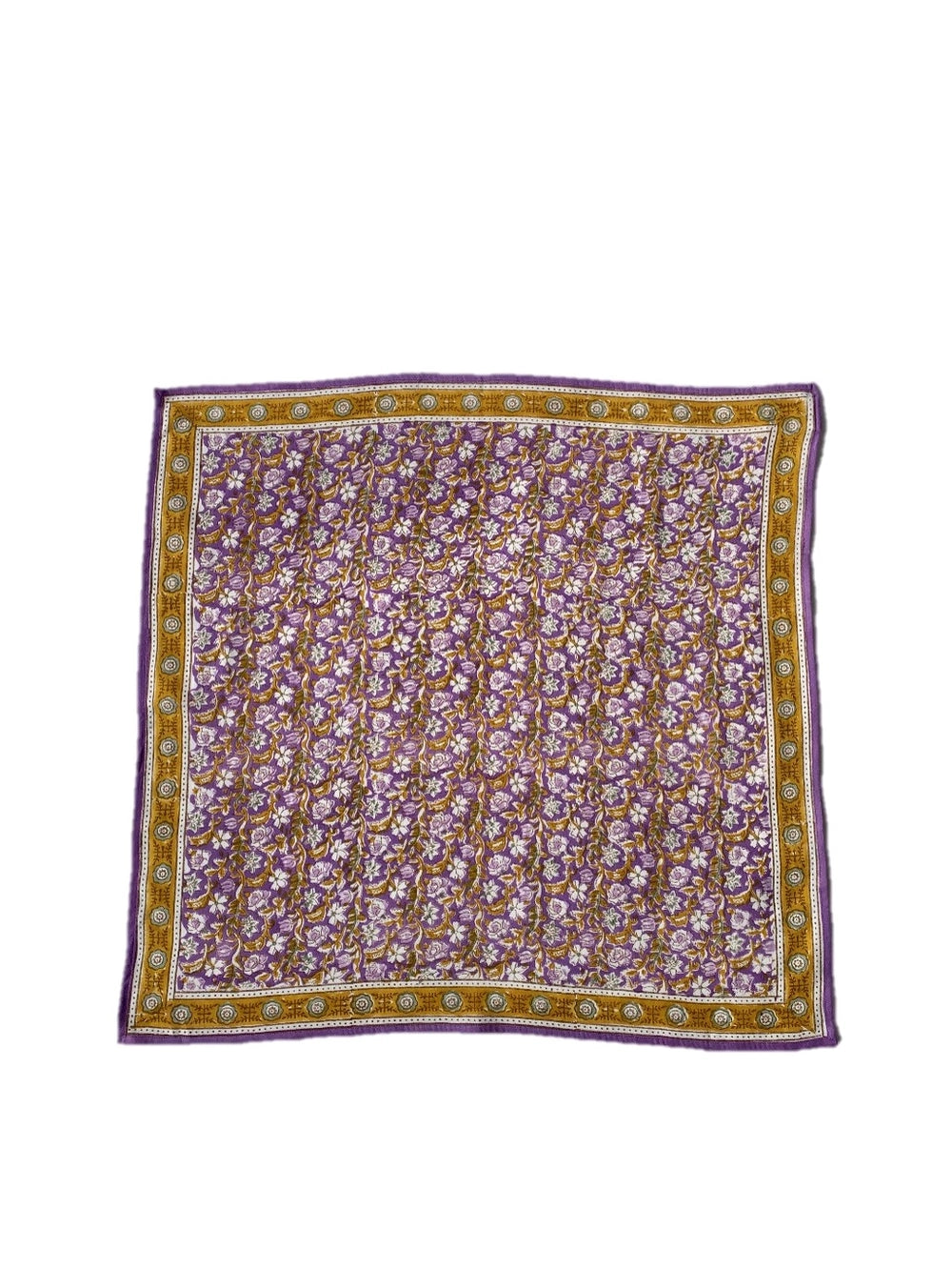 Maxi foulard 100x100 cm boho chic Bonheur du Jour Absynthe Purple