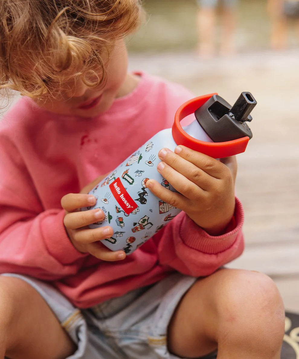 Borraccia Isotermica Bambini Hello Hossy Dunk – 350 ml con Cannuccia