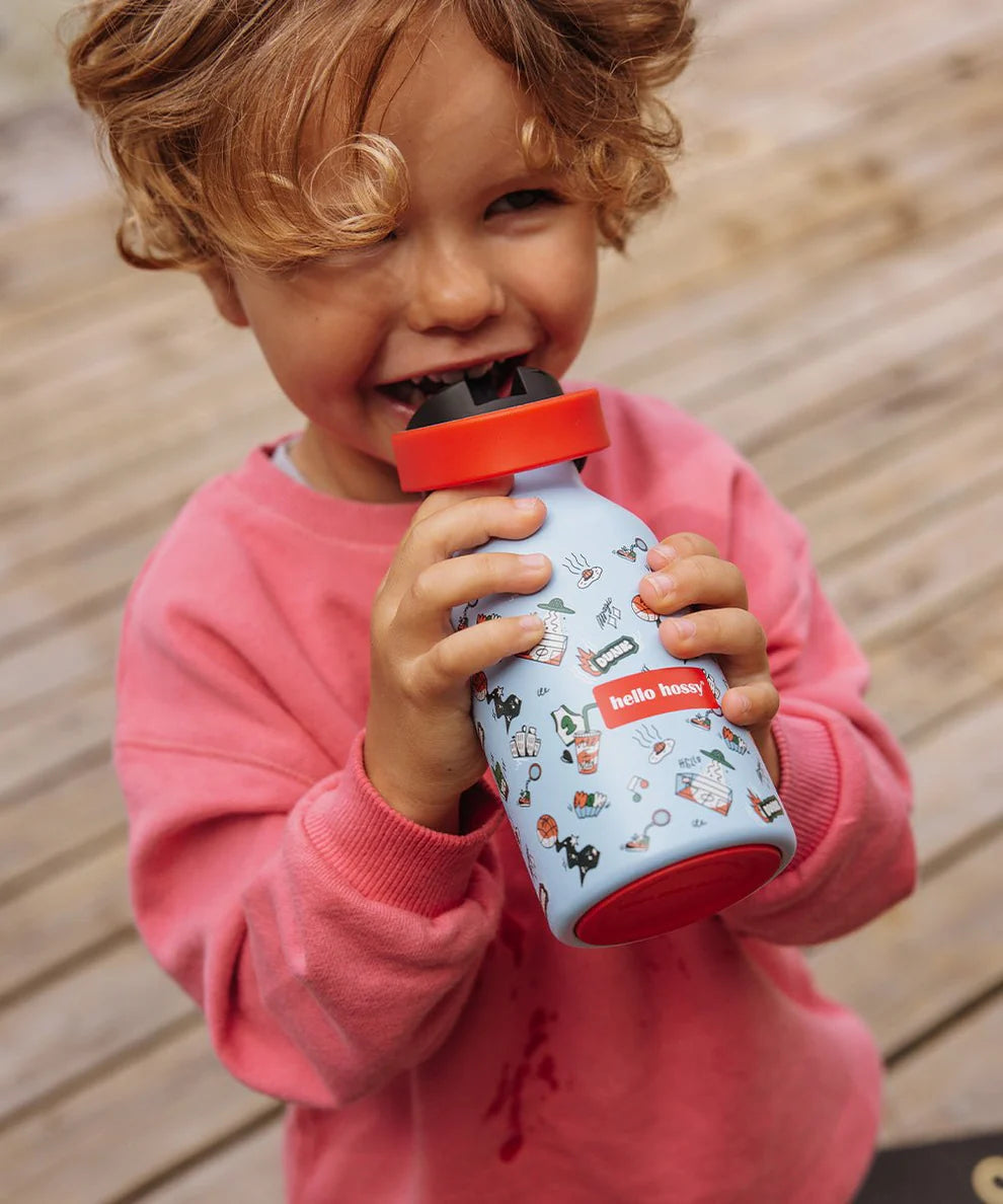 Borraccia Isotermica Bambini Hello Hossy Dunk – 350 ml con Cannuccia