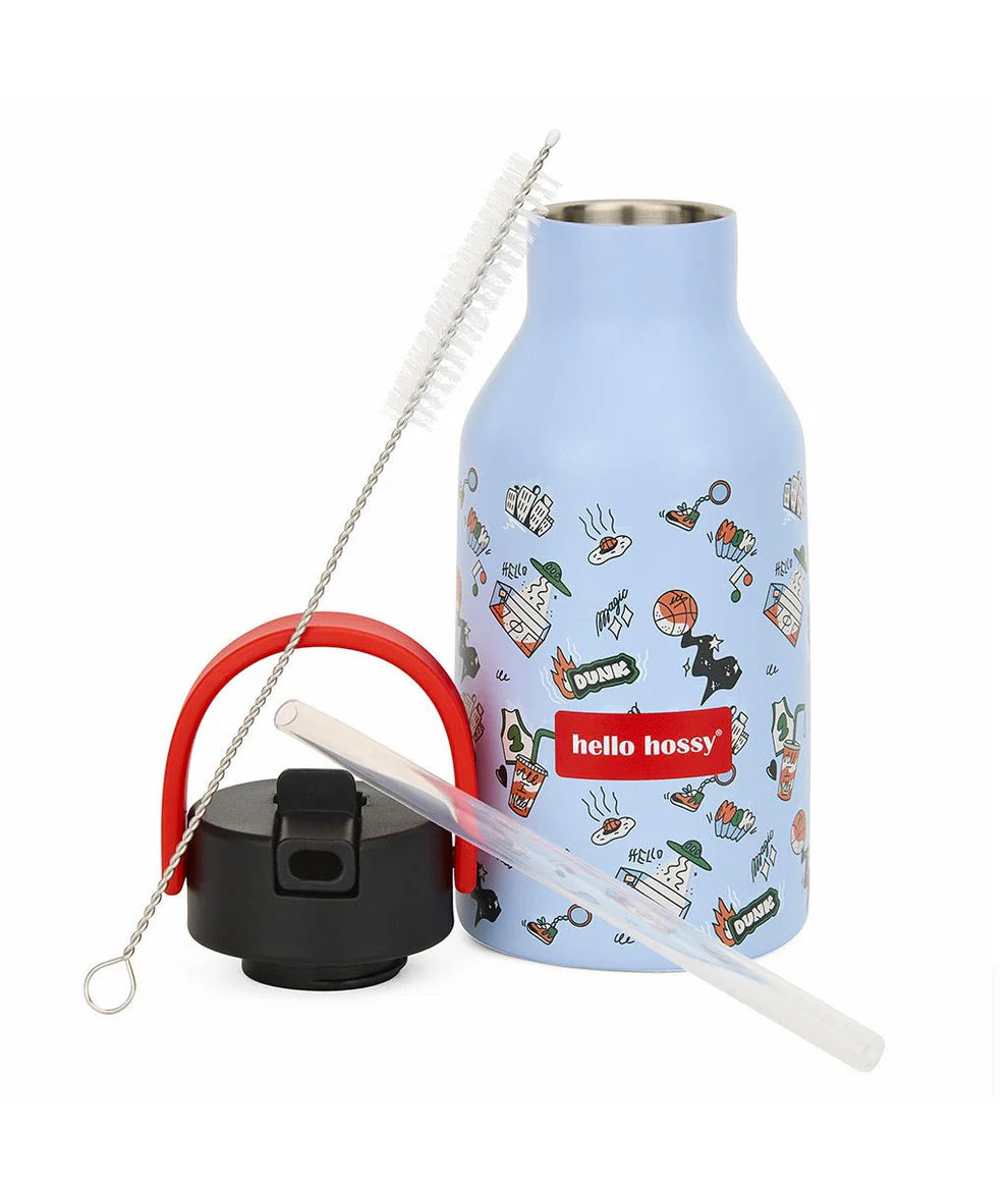Borraccia Isotermica Bambini Hello Hossy Dunk – 350 ml con Cannuccia