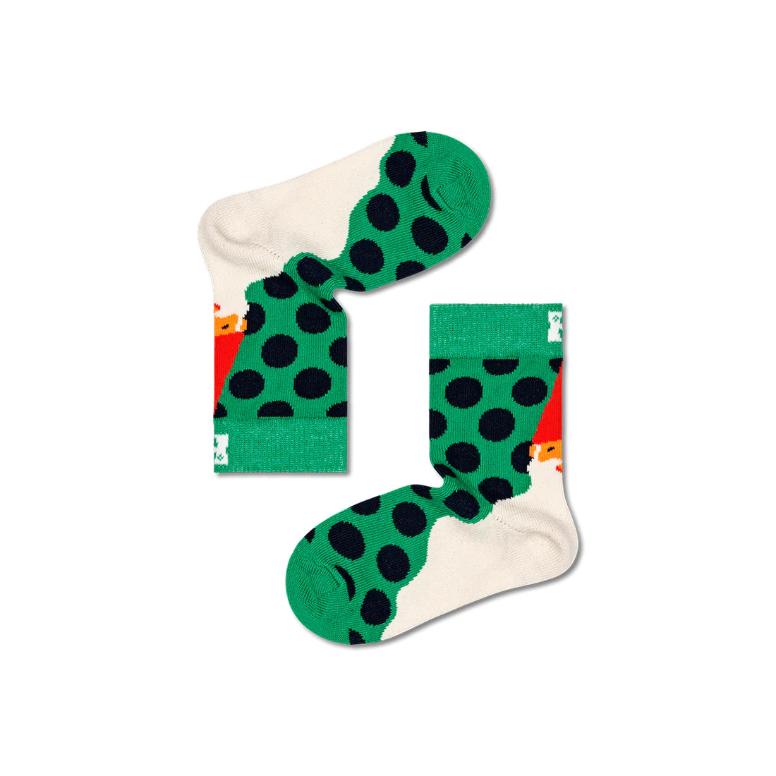 Dettaglio tallone con disegno Babbo Natale su calzini Happy Socks