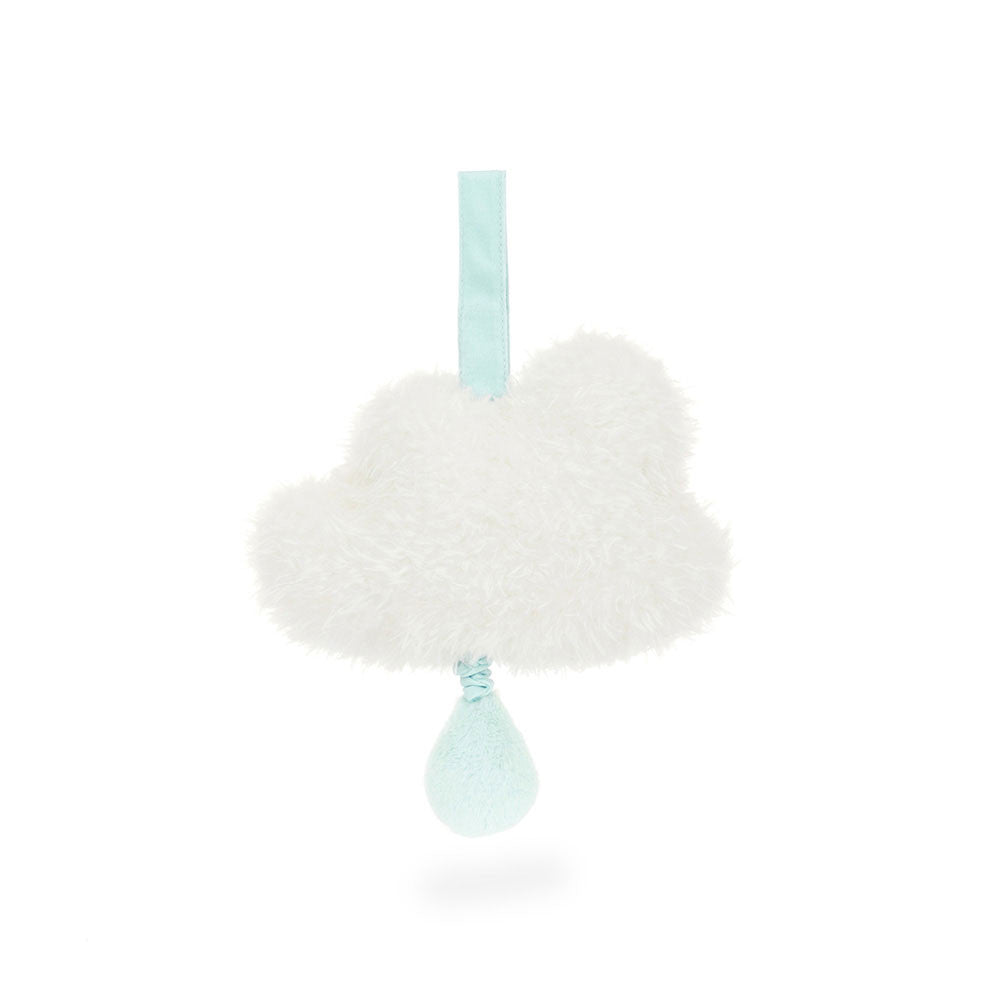 Jellycat Amuseables Cloud Musical Pull fissato alla culla con chiusura in velcro