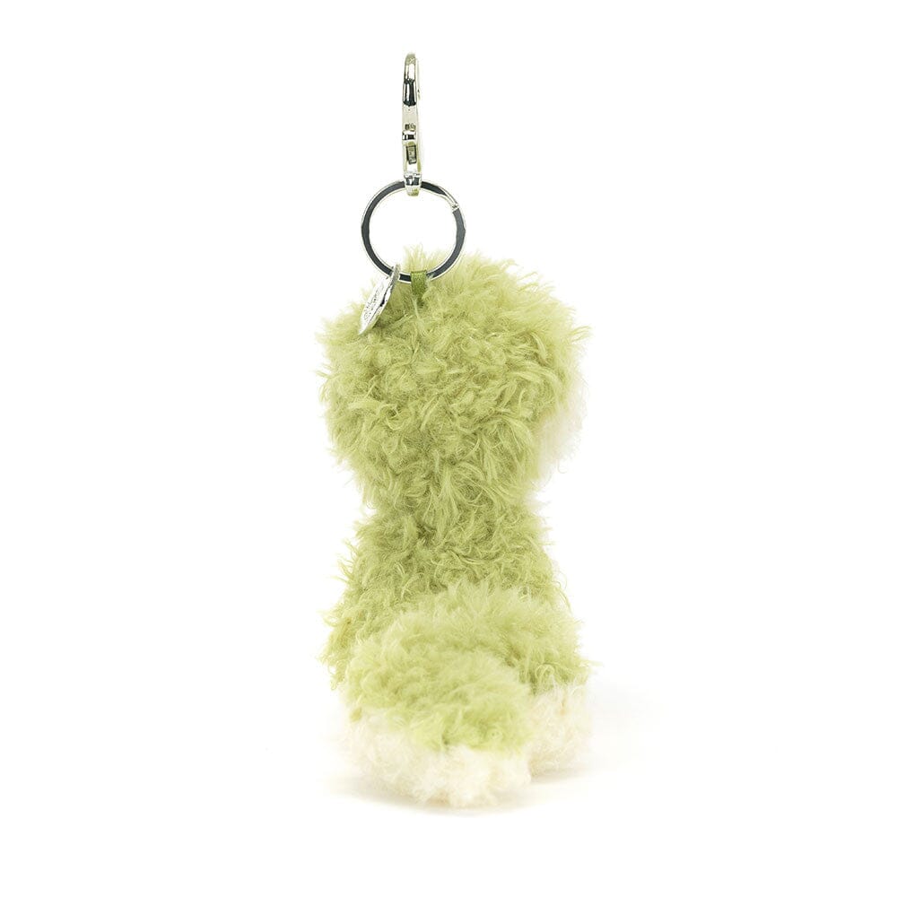 Retro Jellycat Little Snake Bag Charm con coda e moschettone argentato