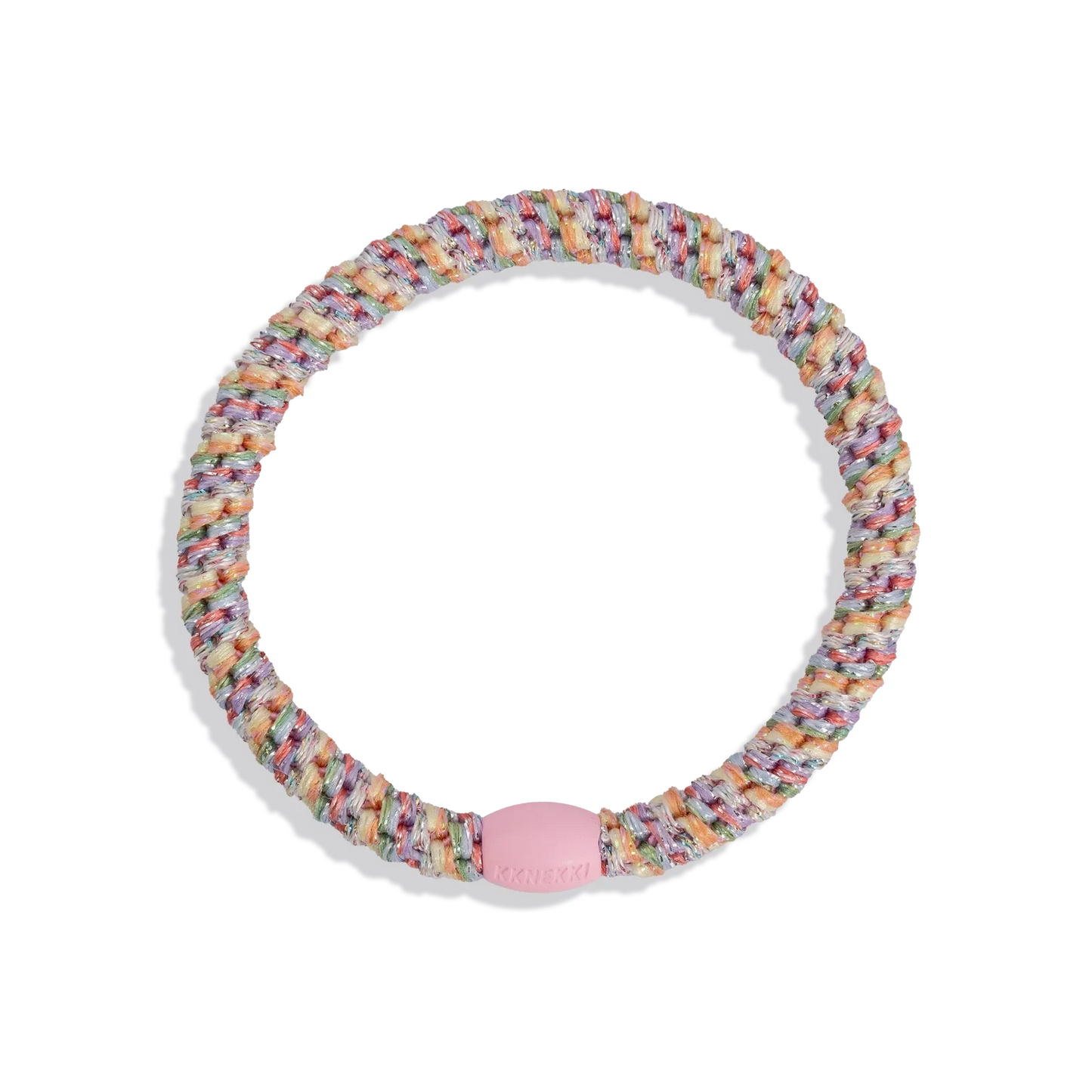Elastico per capelli Kknekki Slim Pastel Circus Glitter con effetto brillante
