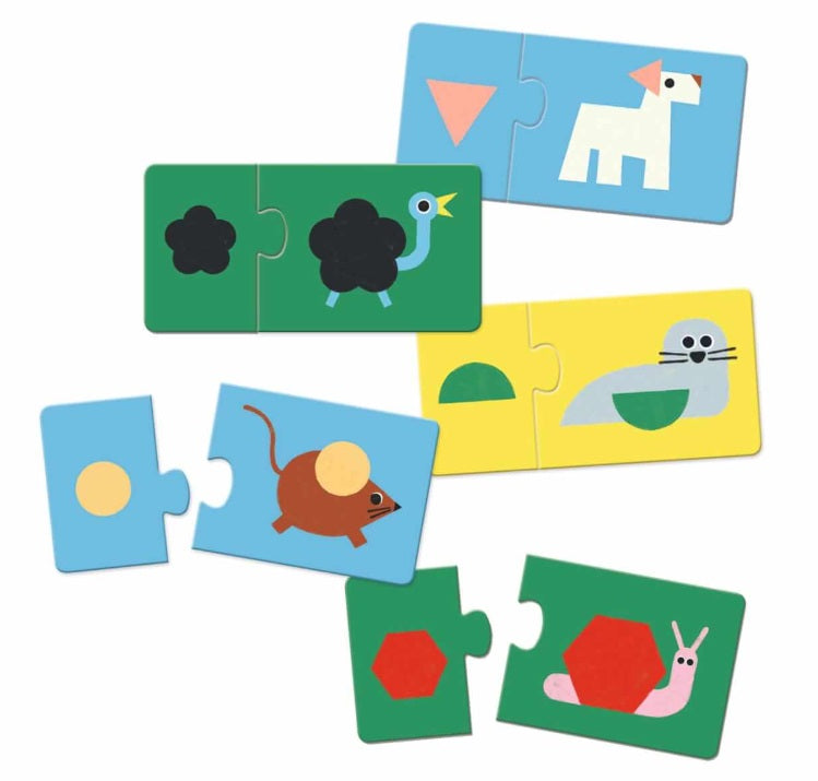 Djeco Puzzle Duo - Cerca la forma - Apple Pie