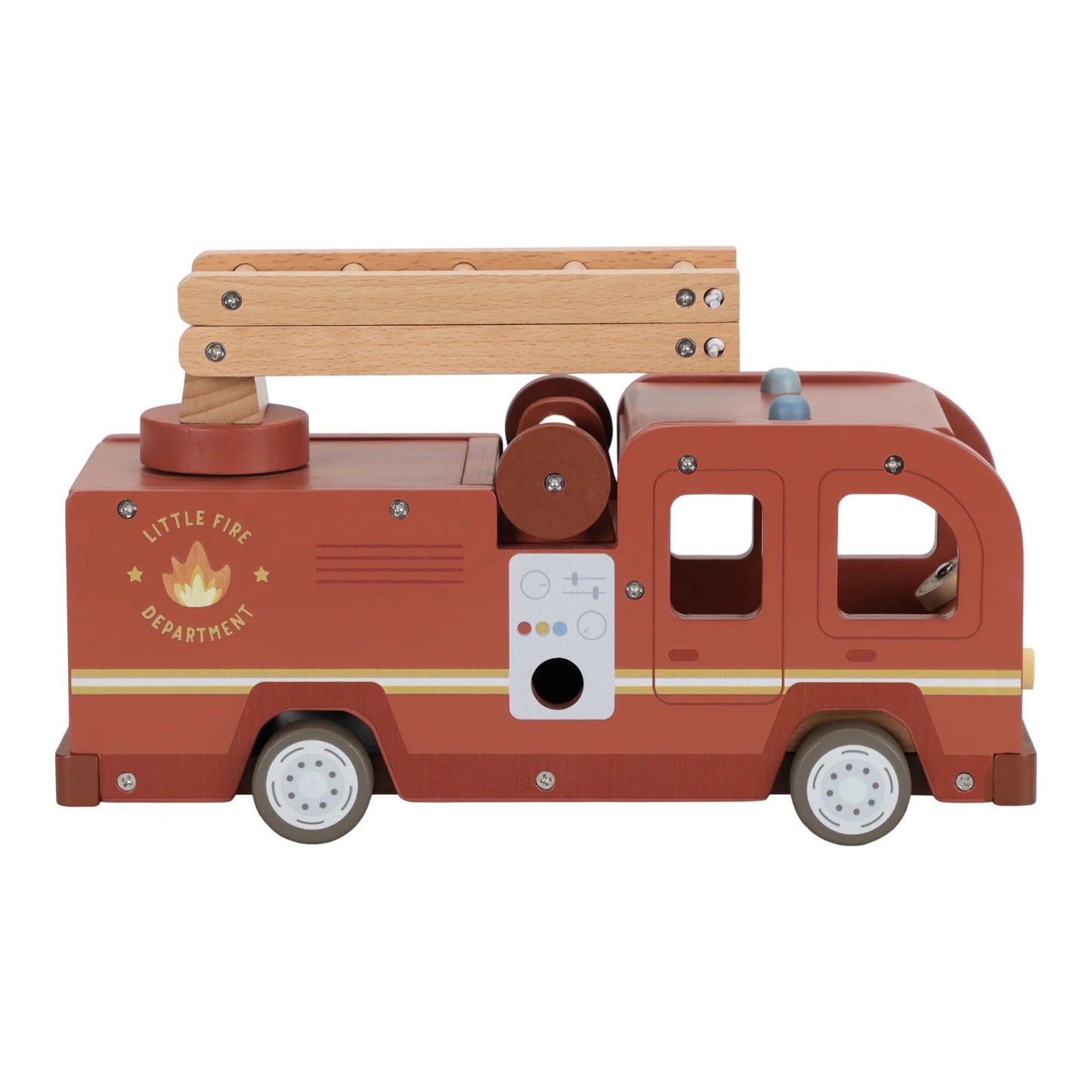 Camion dei pompieri in legno rosso Little Dutch Essentials con accessori