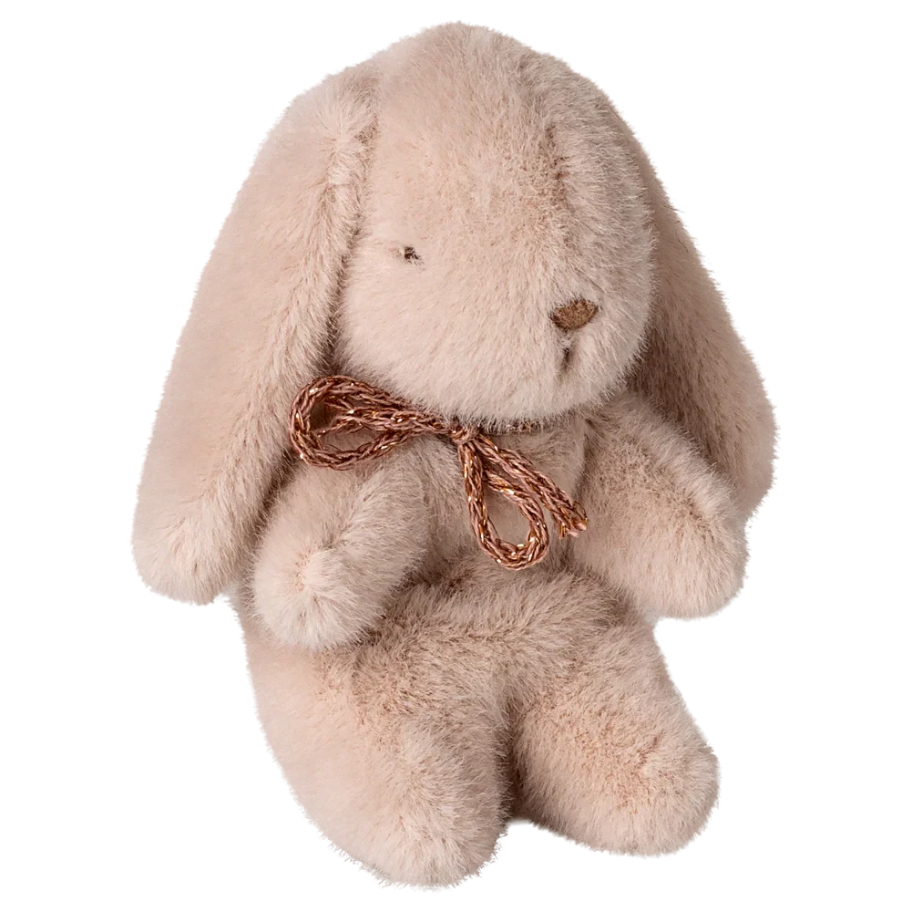 Coniglietto Maileg in peluche color cipria con fiocco al collo