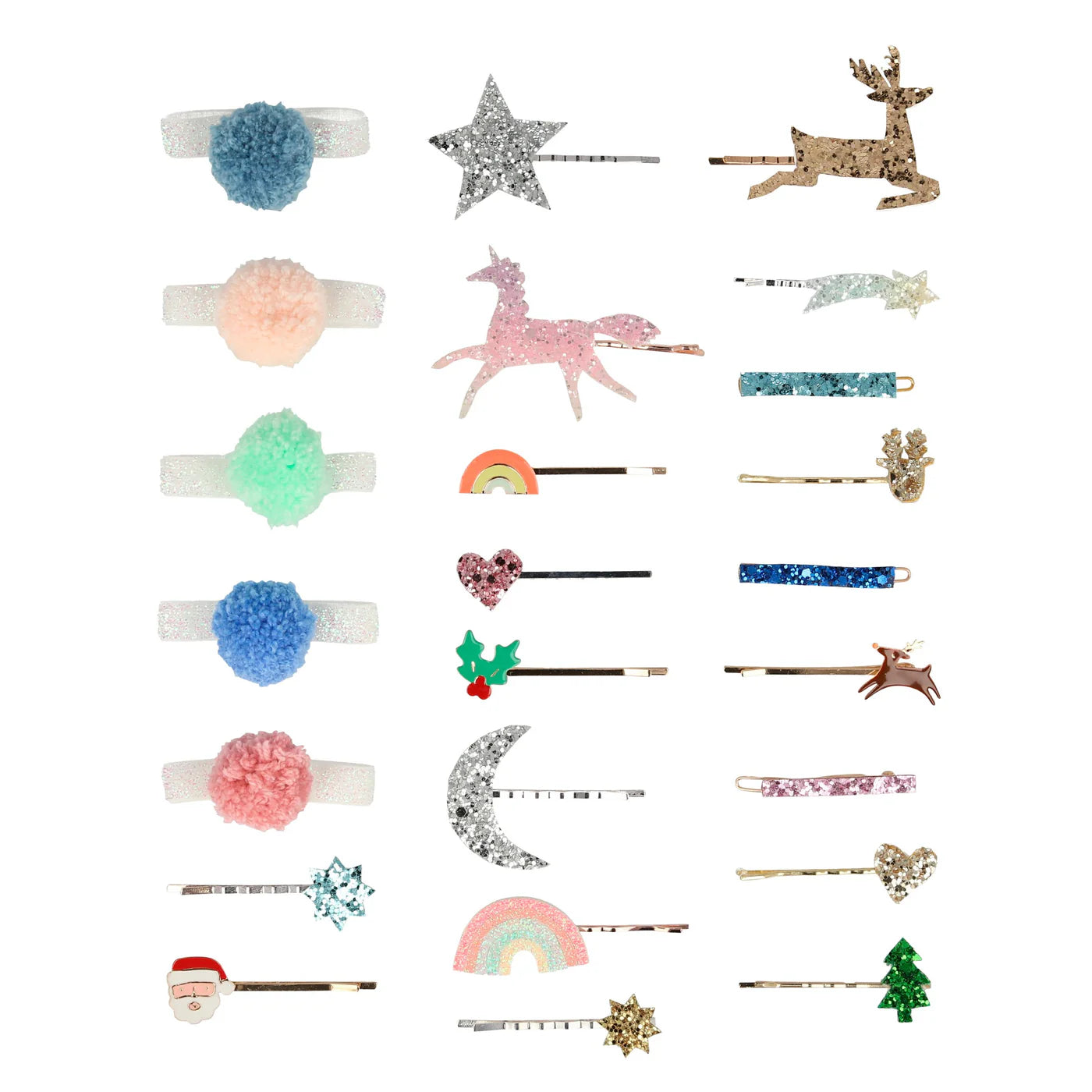 Meri Meri – Valigia Calendario dell’Avvento Accessori per Capelli