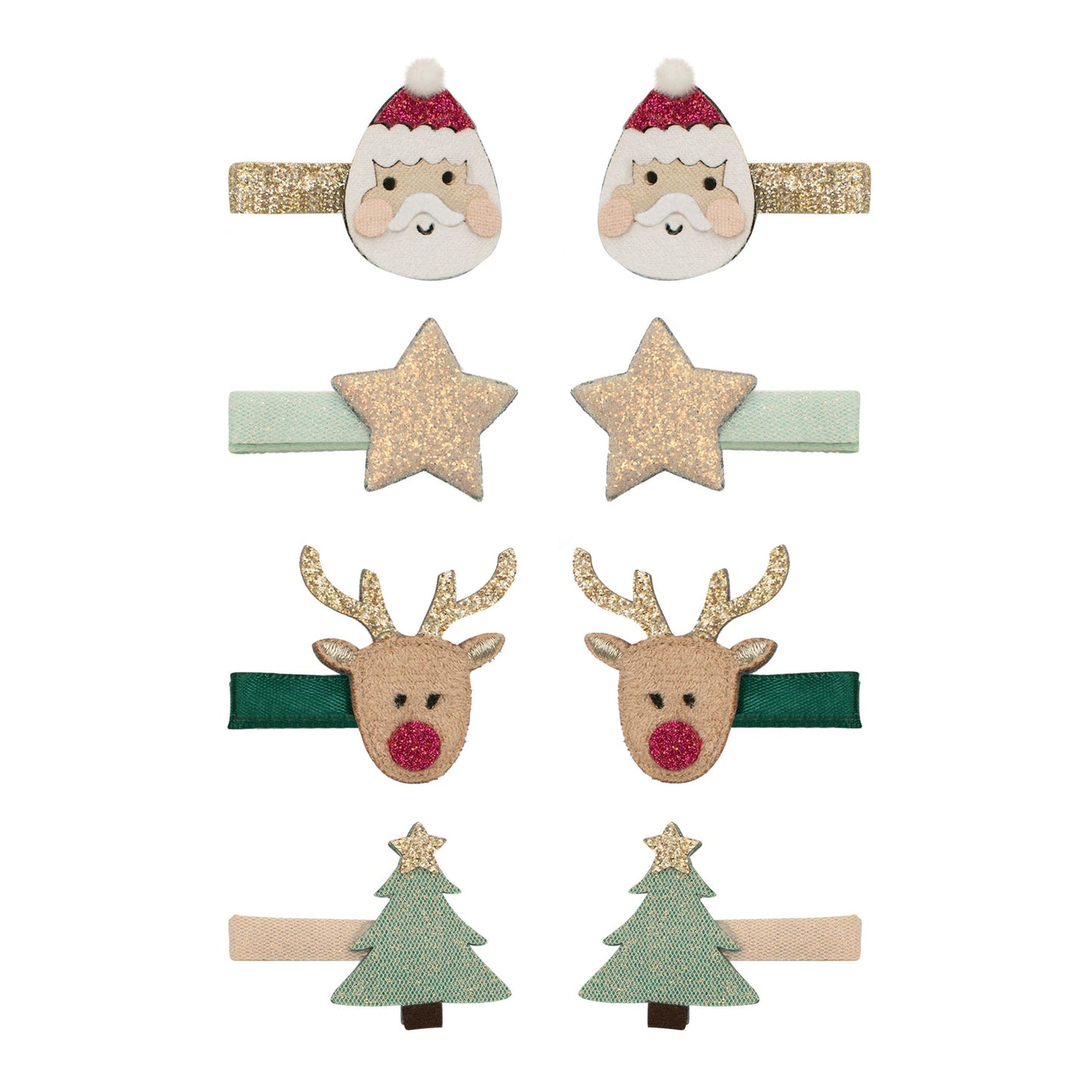 Mini clip natalizi con Babbo Natale, renne, stelle e alberi di Natale di Mimi & Lula
