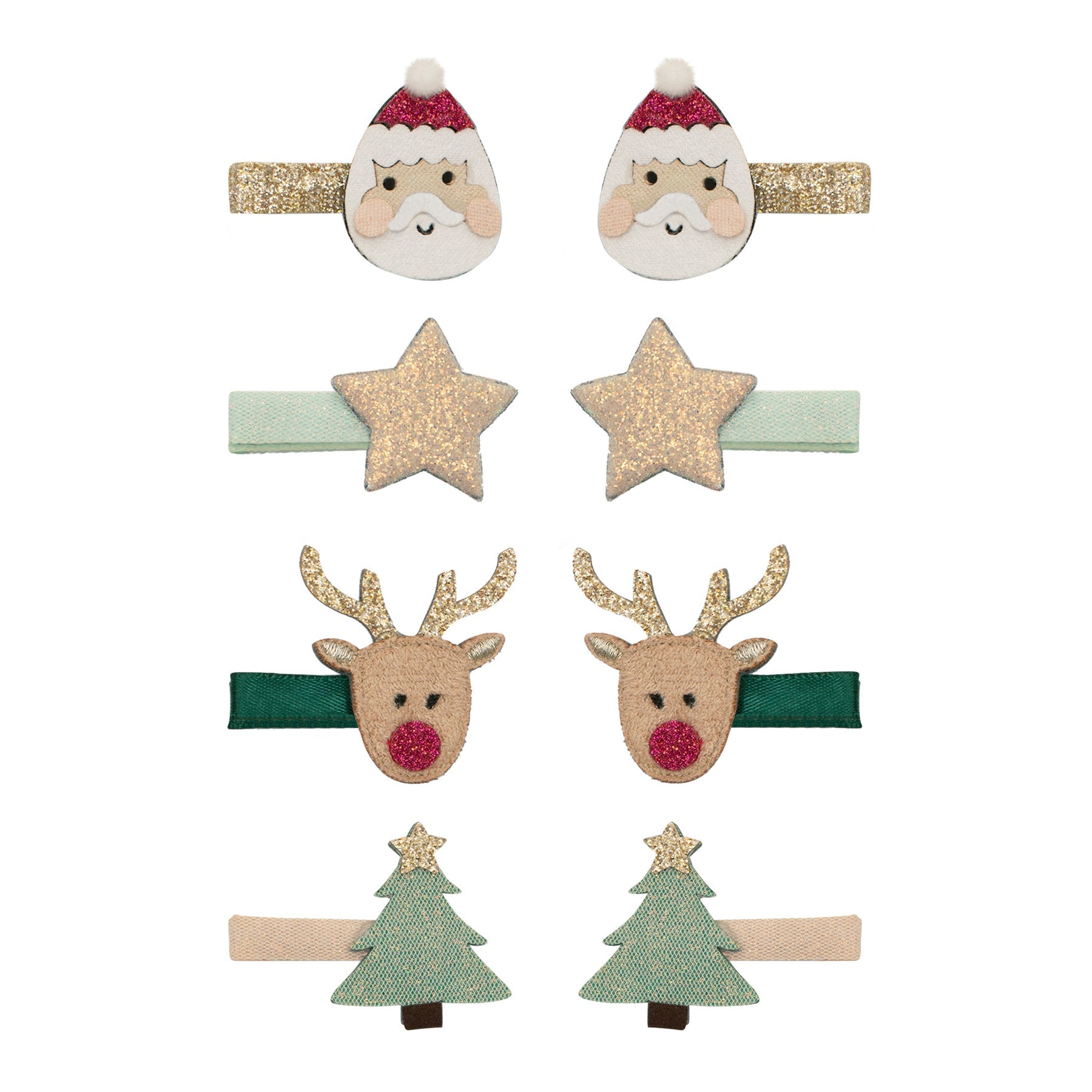 Mini clip natalizi con Babbo Natale, renne, stelle e alberi di Natale di Mimi & Lula