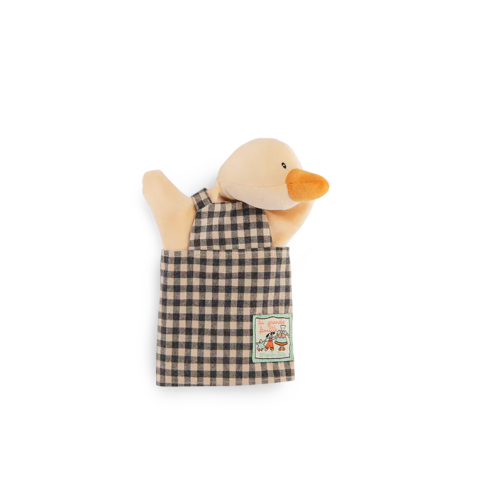 Marionetta Amédée il Paperotto con salopette vichy – Moulin Roty La Grande Famille