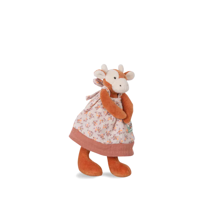 Peluche Charlotte la Mucca con vestitino floreale – Moulin Roty La Grande Famille