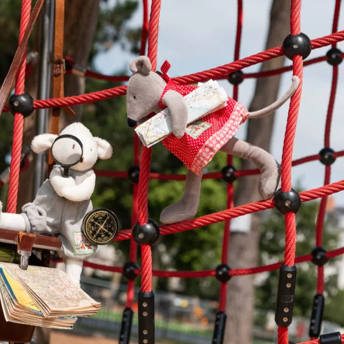 Topolina Nini Moulin Roty La Grande Famille, peluche tenero e sicuro dalla nascita