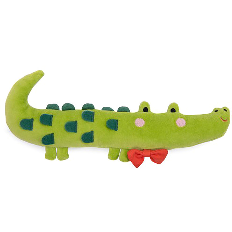 Moulin Roty Peluche Sonaglio Coccodrillo con papillon rosso 27 cm