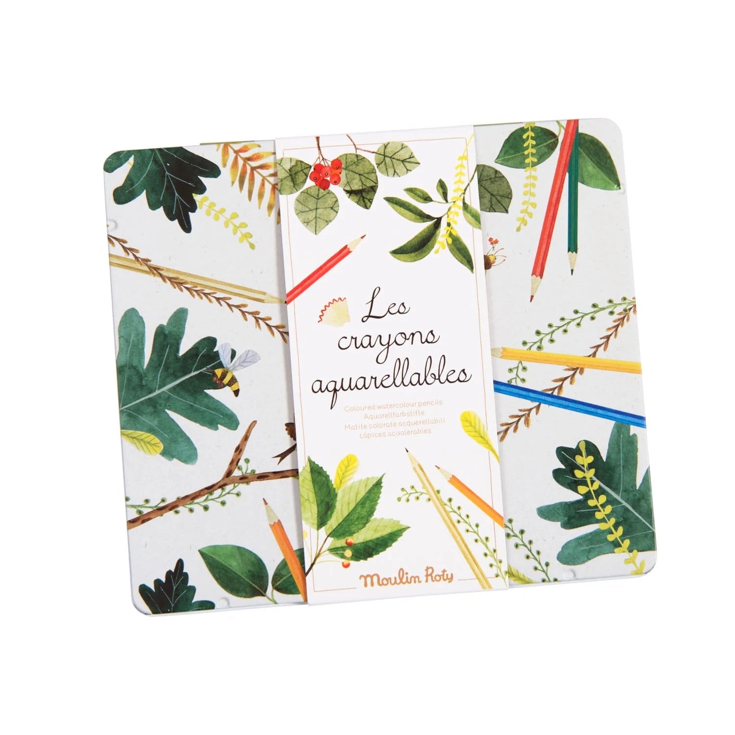 Valigetta creativa Moulin Roty con acquerelli e pennelli