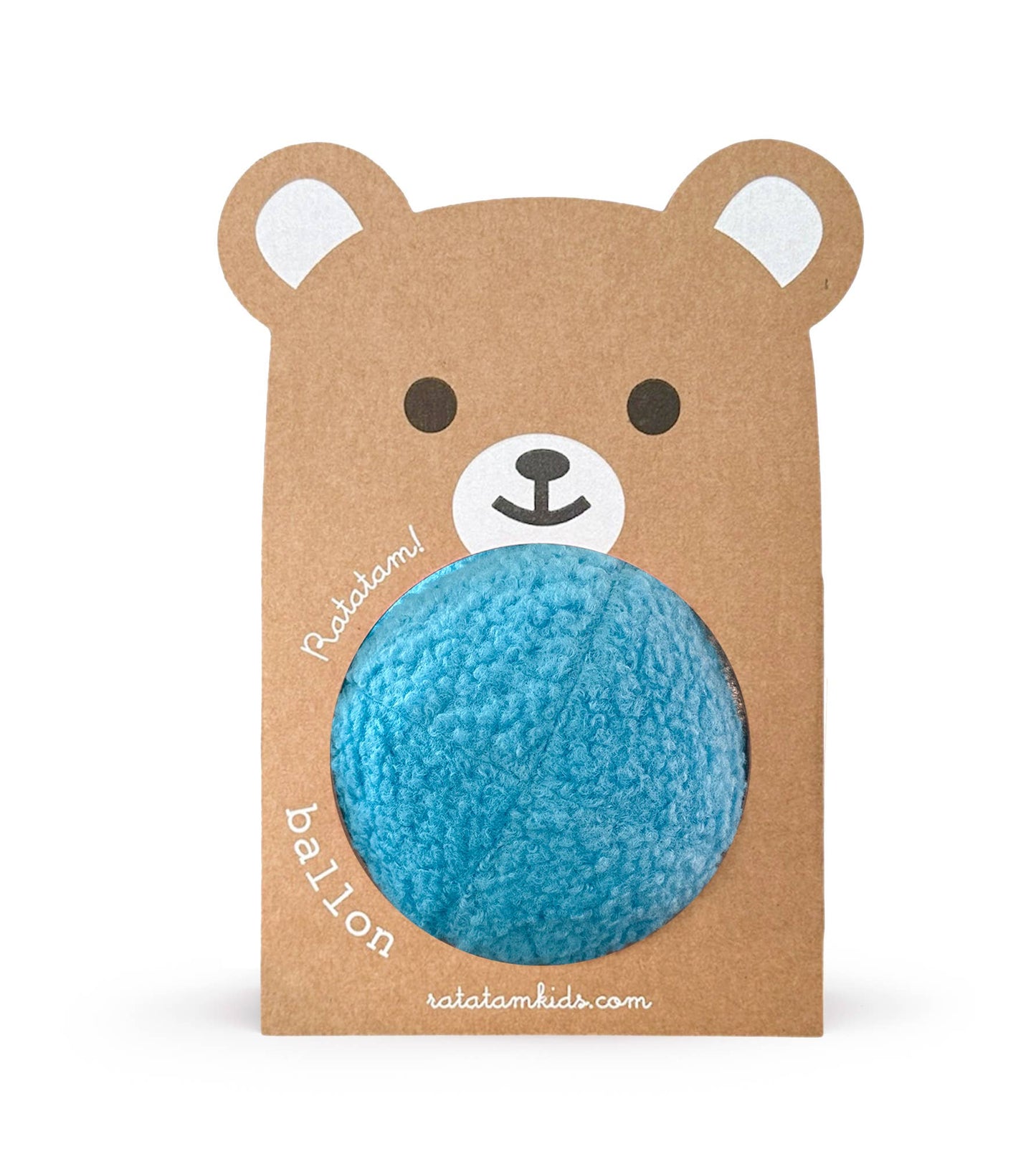 palla sonaglino Ratatam Baby blu 12 cm morbida per neonati