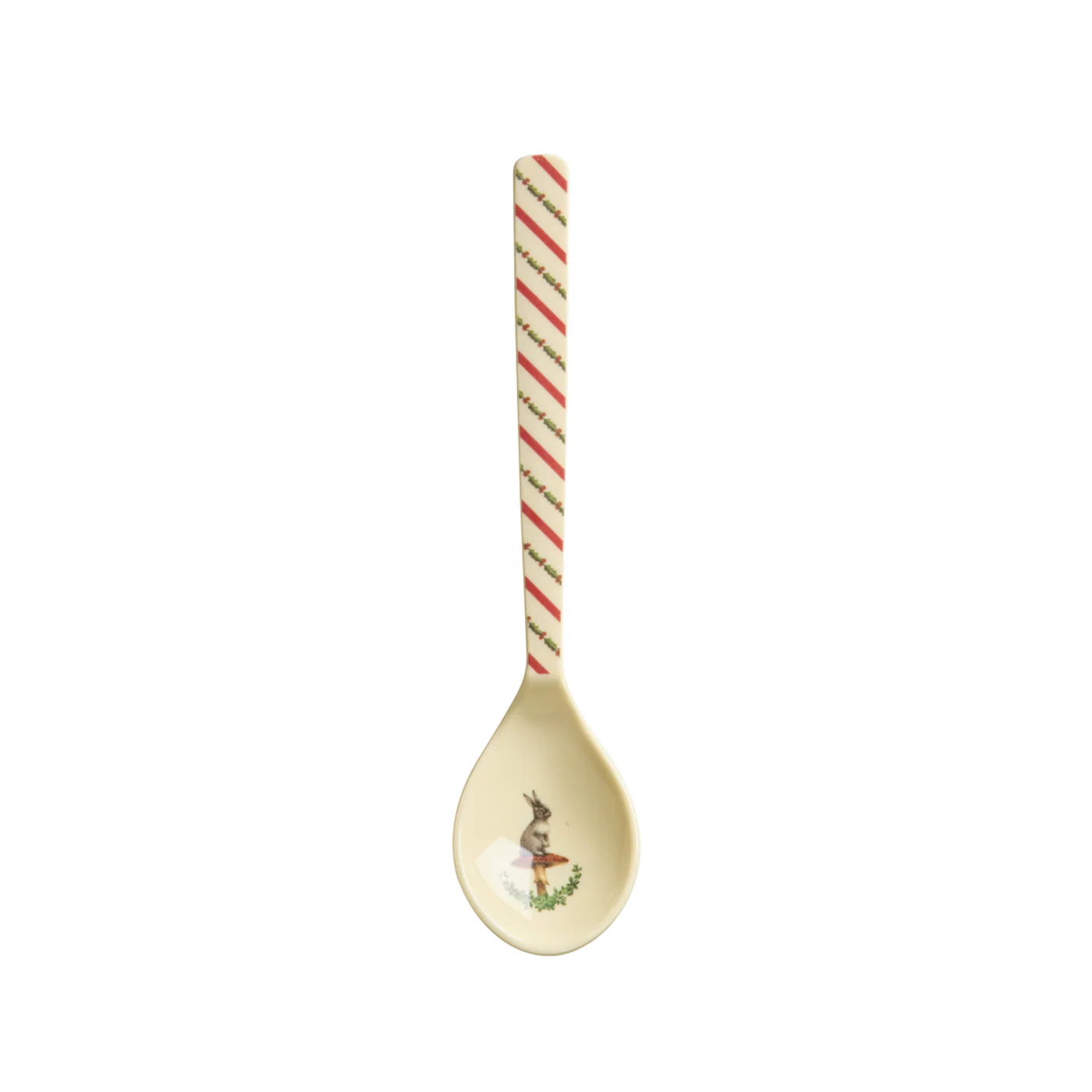 Cucchiaino Rice in melamina color crema con stampa Sweet Forest