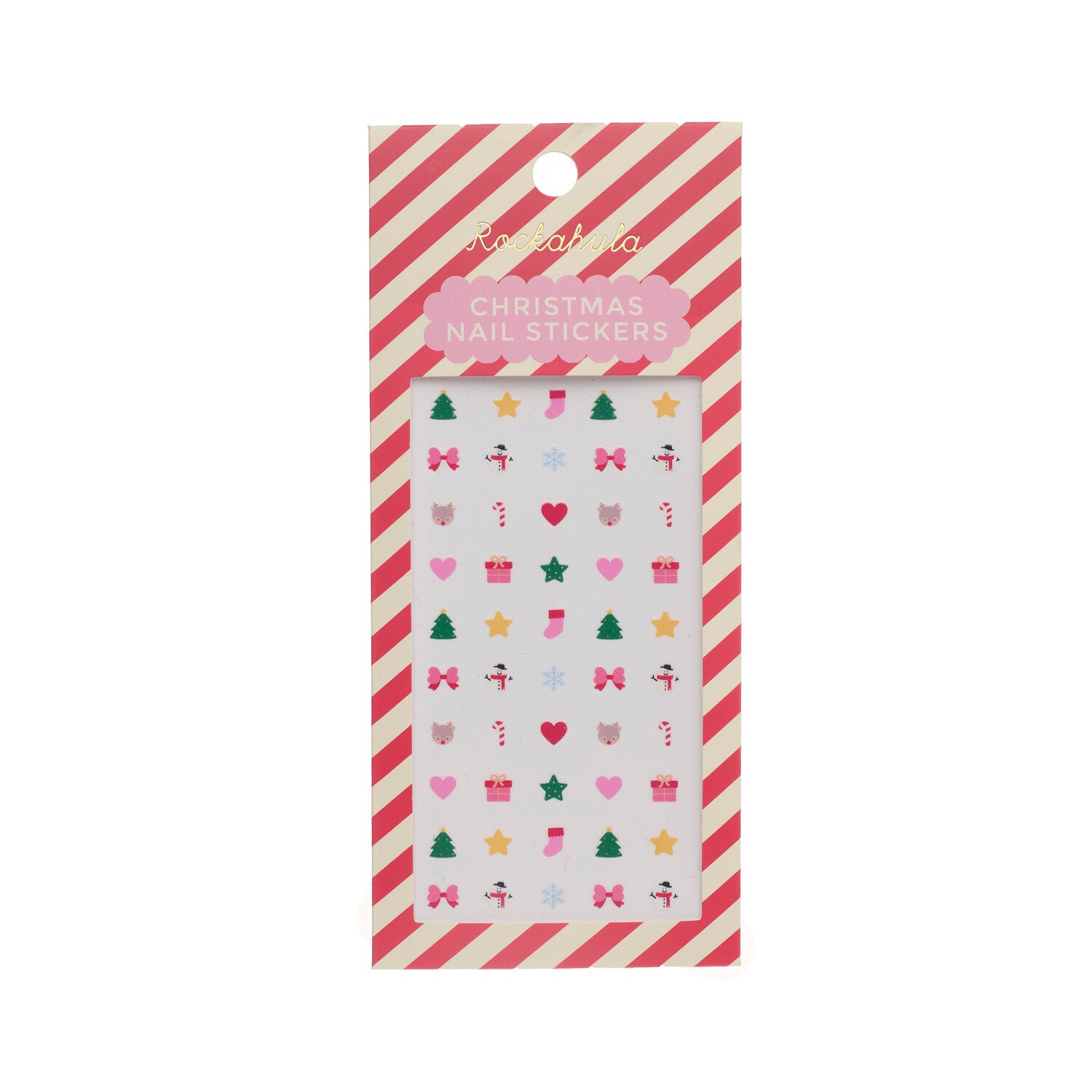 Set di adesivi per unghie natalizi Rockahula con 10 dolci design festivi