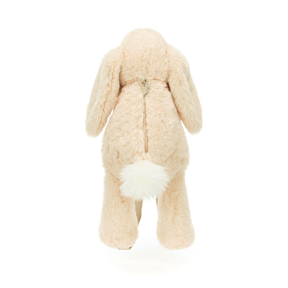 Jellycat Smudge Rabbit Backpack - Zaino Coniglio color avena - Apple Pie