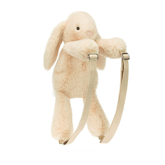 Jellycat Smudge Rabbit Backpack - Zaino Coniglio color avena - Apple Pie