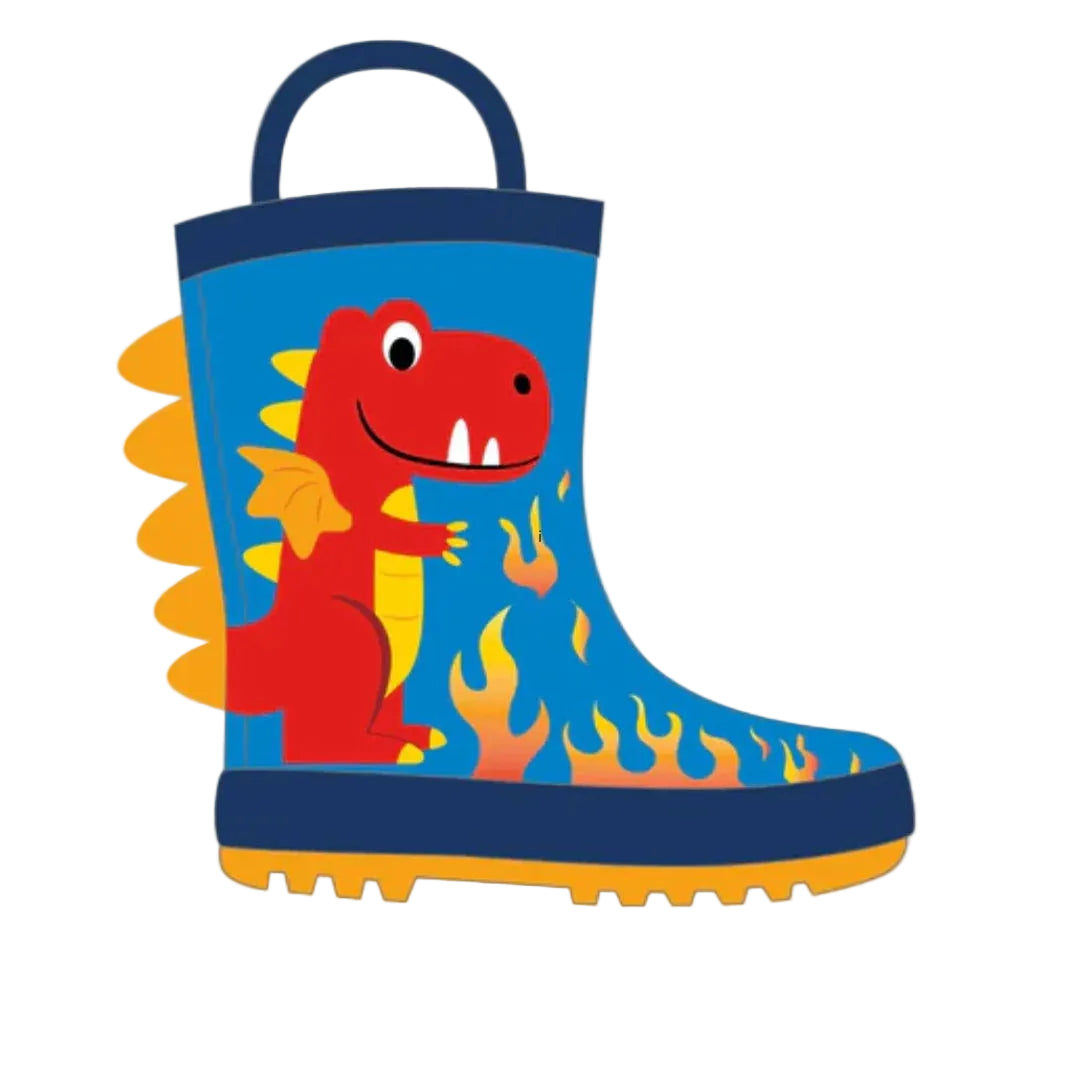 Stivaletti Antipioggia Mr Tiggle Rain Boot "FIRE DRAGON"- Impermeabili per Bambini