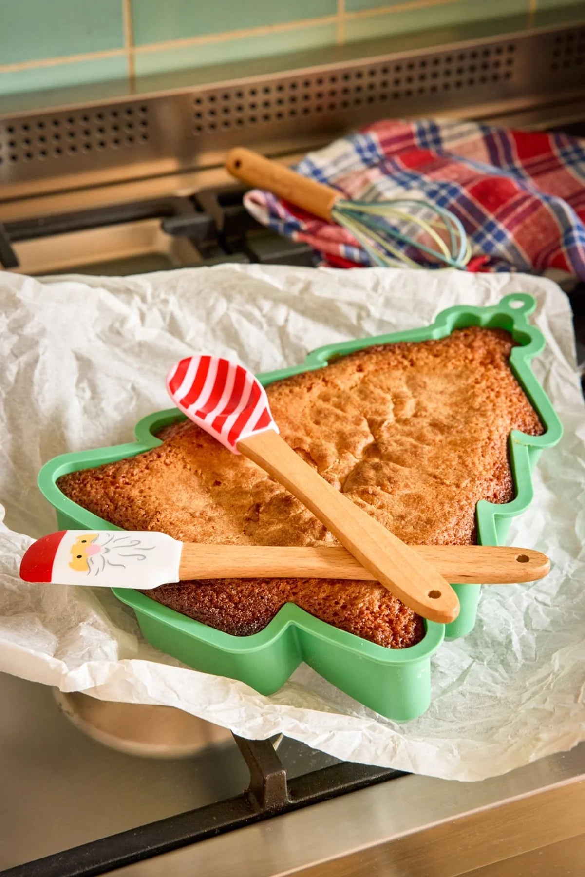 Spatole e pinza natalizia Rice Denmark con Babbo Natale