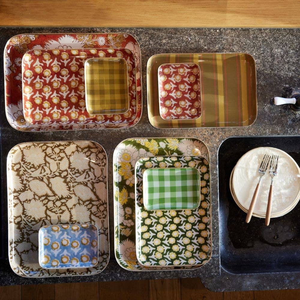 Piccolo vassoio bohemian chic 15,5x11,5 cm Bonheur du Jour Isha Squirrel