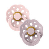Set di 2 Ciucci Bibs Round - Boheme Pacifier - Blossom e Lilla - Apple Pie