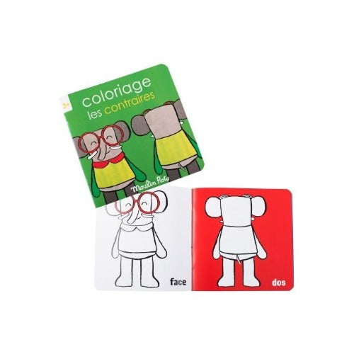 Moulin Roty Album da Colorare "I Contrari" - Apple Pie