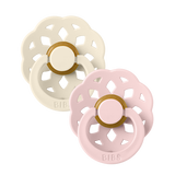 Set di 2 Ciucci Bibs Round - Boheme Pacifier - Avorio e Blossom - Apple Pie