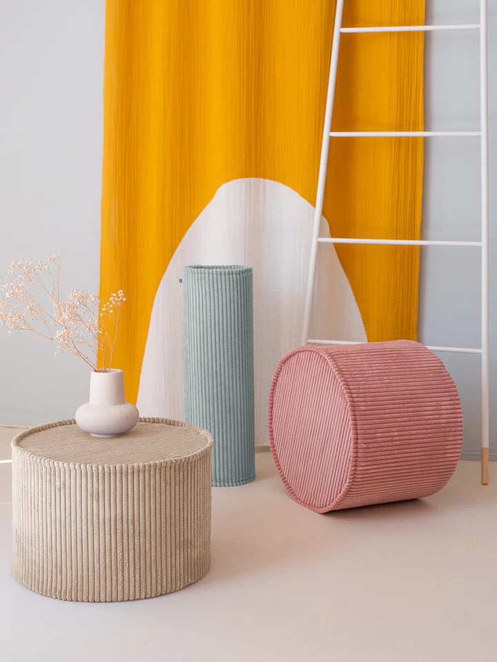 Pouf in Velluto a Coste - Brown Sugar - Apple Pie