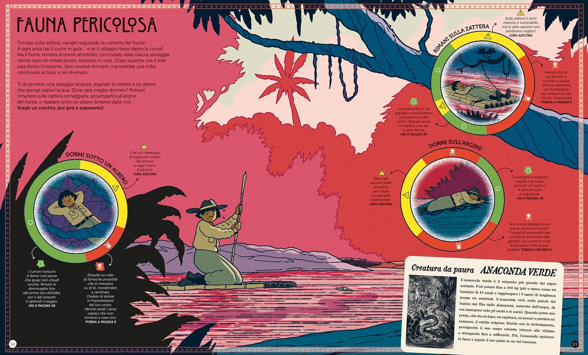 L'Ippocampo Libro Gira e sopravvivi. La giungla mortale - Apple Pie