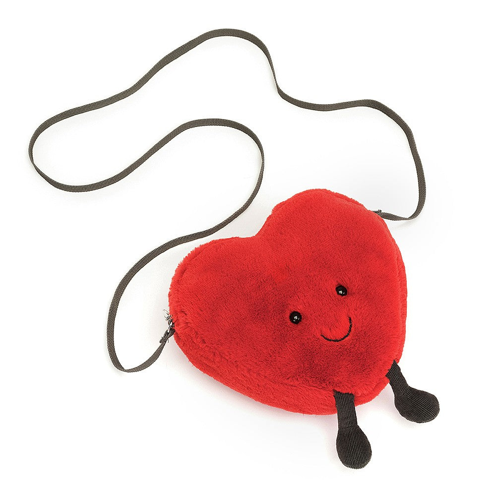 Accessorio morbido Jellycat borsa cuore rosso per bambine