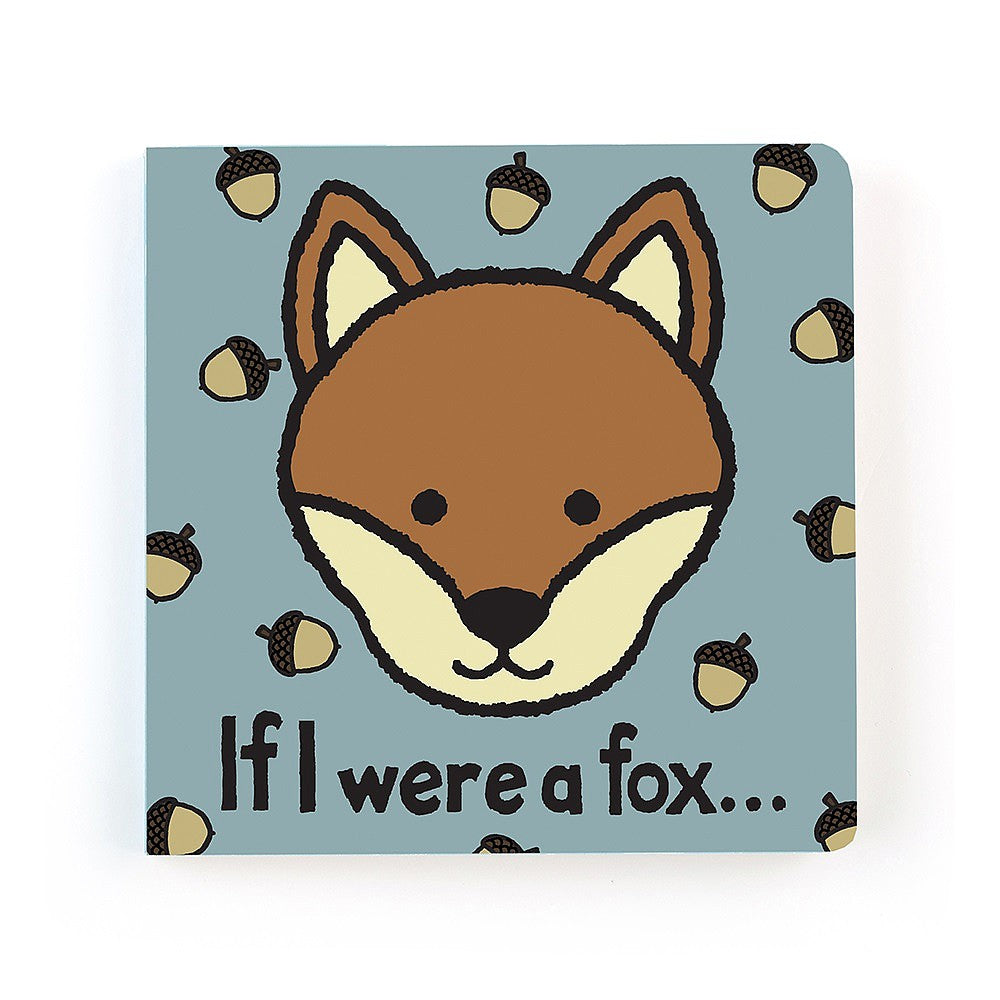 Libro in cartoncino Jellycat If I Were a Fox con volpe e inserti tattili