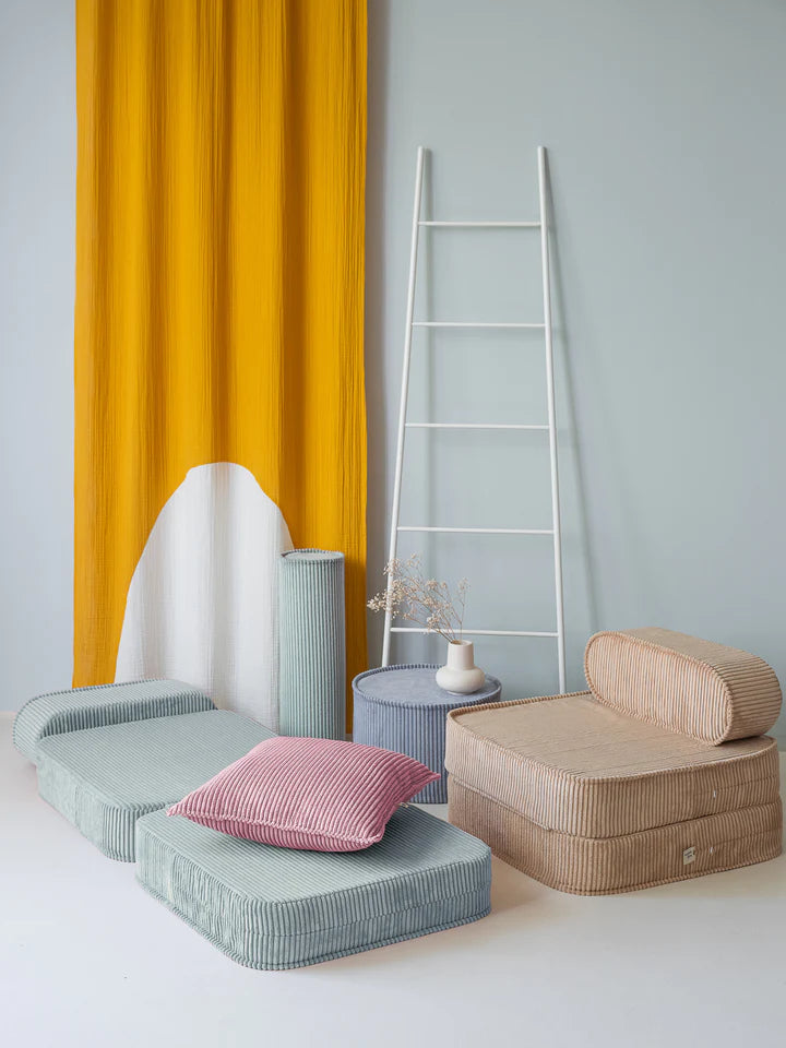 Poltrona/Materasso Trasformabile Velluto a Coste - Peppermint Green - Apple Pie