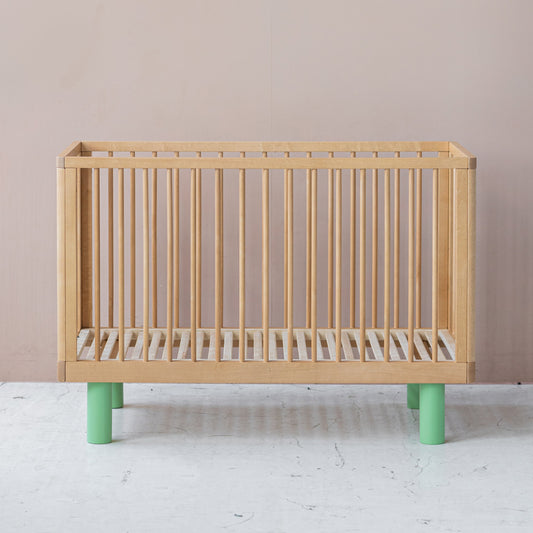 Lettino con le sbarre Nox Cox - Legno Naturale e Verde - Apple Pie