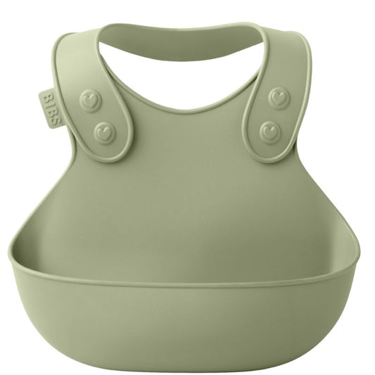 Bibs Bavaglino in Silicone con Tasca - Salvia - Apple Pie