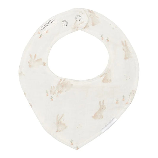 Little Dutch – Bavaglino Bandana in Cotone Bio – Little Bunny - Apple Pie